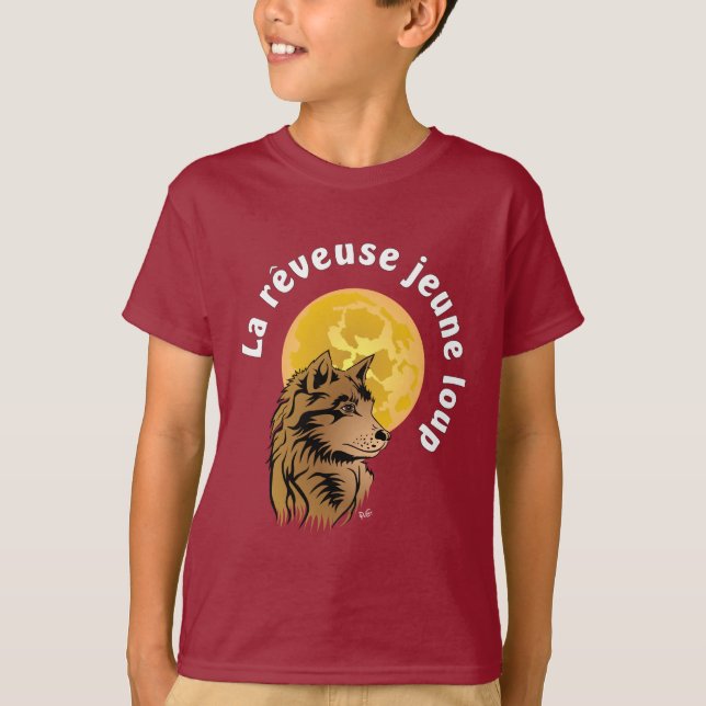 young dreamy wolf T-Shirt (Front)