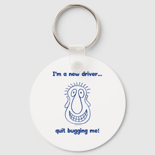 Young Driver Bug Off Key Ring (Front)