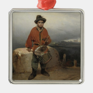 Young Drummer Boy (by Gerolamo Induno) Metal Tree Decoration