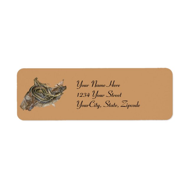 Young Eastern Garter Snake Address Label (Front)