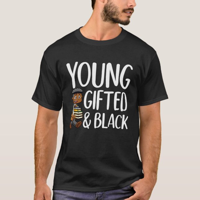 Young ed And Black African American Youth Black Pr T-Shirt (Front)