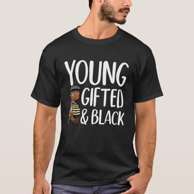 Young ed And Black African American Youth Black Pr T-Shirt (Front)