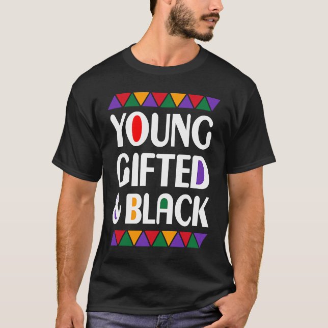 Young ed And Black Afro Black History Month Melani T-Shirt (Front)