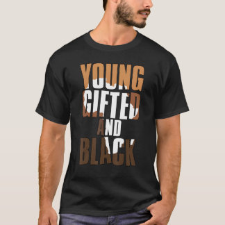 Young ed And Black Girl Melanin Queen Girls Kids T-Shirt