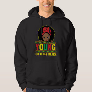 Young ed And Black Little Black Queen Melanin Girl Hoodie