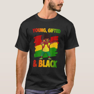 Young Ed & Black History Month Kids Cute Dabbing B T-Shirt