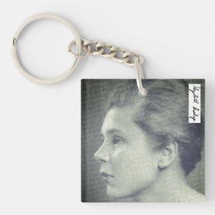 young Elizabeth Bishop and signature Key Ring
