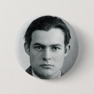Young Ernest Hemingway button