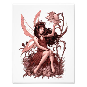Young Fairy with Flowers by Al Rio Photo Print