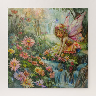 Young Fairy with Flowers Jigsaw Puzzle