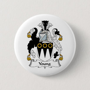 Young Family Crest 6 Cm Round Badge