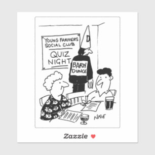 Young Farmers Night Dunce Cartoon.