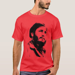 Young Fidel with a dreamy look t-shirt