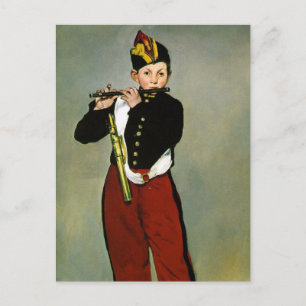 Young Flautist Fifer Manet Impressionist Painting Postcard