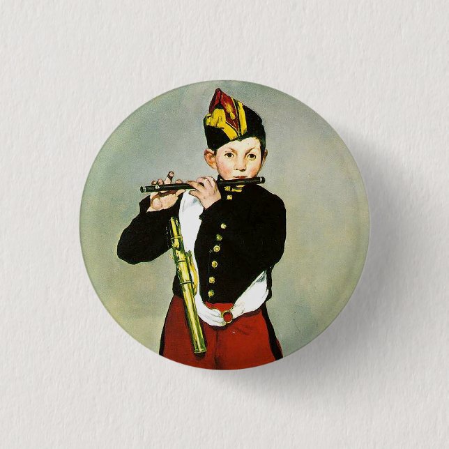 Young Flautist, or The Fifer Edouard Manet   3 Cm Round Badge (Front)