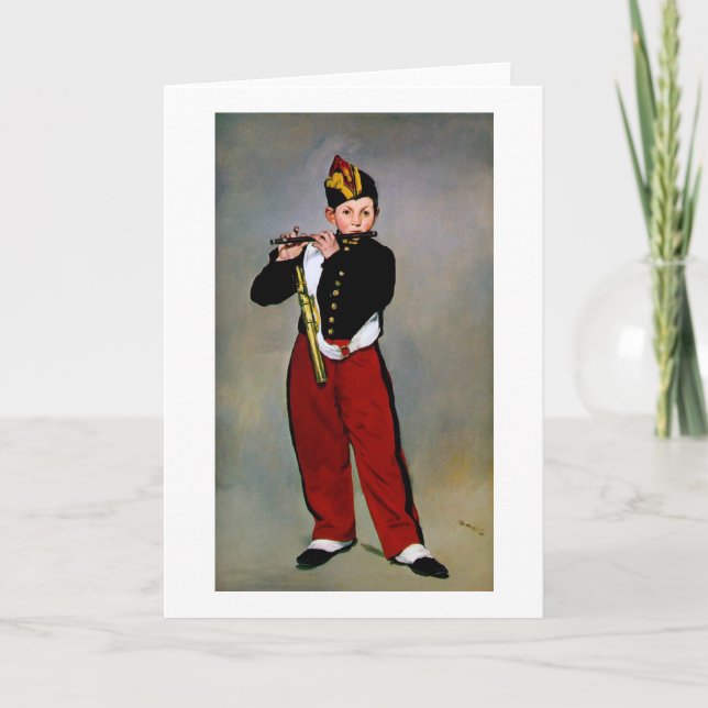 Young Flautist, The Fifer, Edouard Manet, 1866 Card (Front)