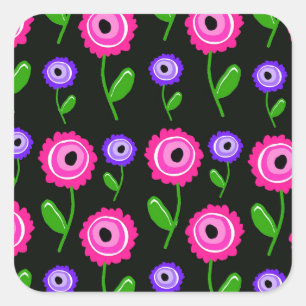 Young Florals Square Sticker