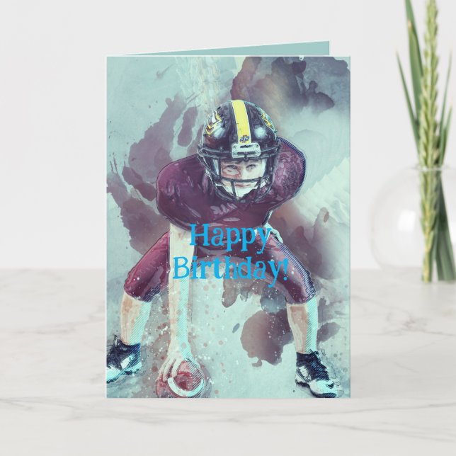YOUNG FOOTBALL BIRTHDAY CARD (Front)