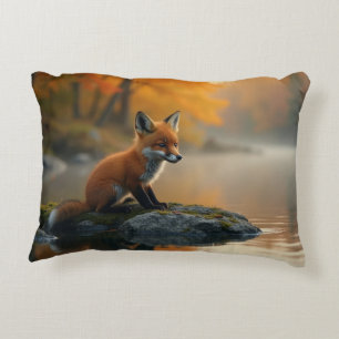 Young Fox in Autumn Decorative Cushion