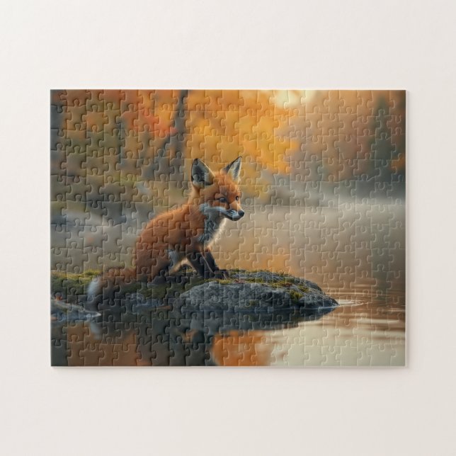 Young Fox in Autumn Jigsaw Puzzle (Horizontal)