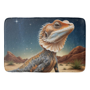 Young Frill-necked Lizard Wildlife Scene Bath Mat