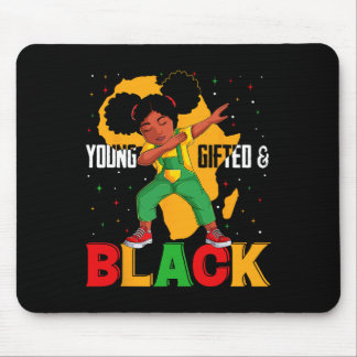 Young Gifted And Black Dabbing Girl Black History Mouse Mat