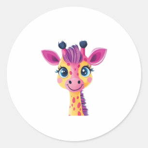 young giraffe. Classic T-Shirt Classic Round Sticker