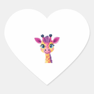 young giraffe. Classic T-Shirt Heart Sticker