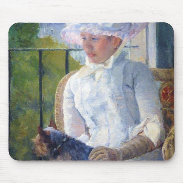 Young Girl and Her Dog, Mary Cassatt Mouse Mat (Front)