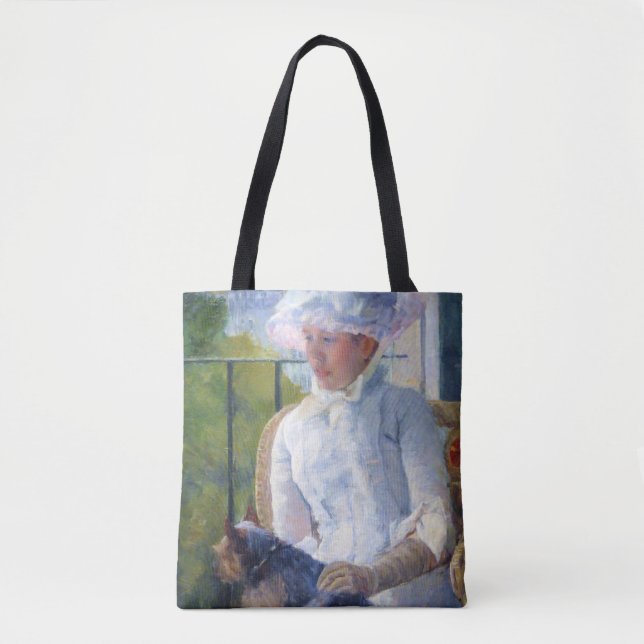 Young Girl and Her Dog, Mary Cassatt Tote Bag (Front)