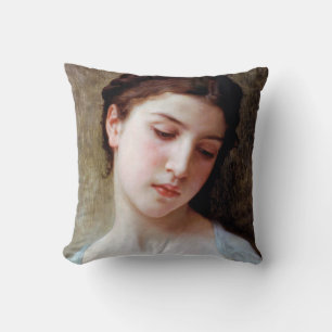 Young Girl, Bouguereau Cushion