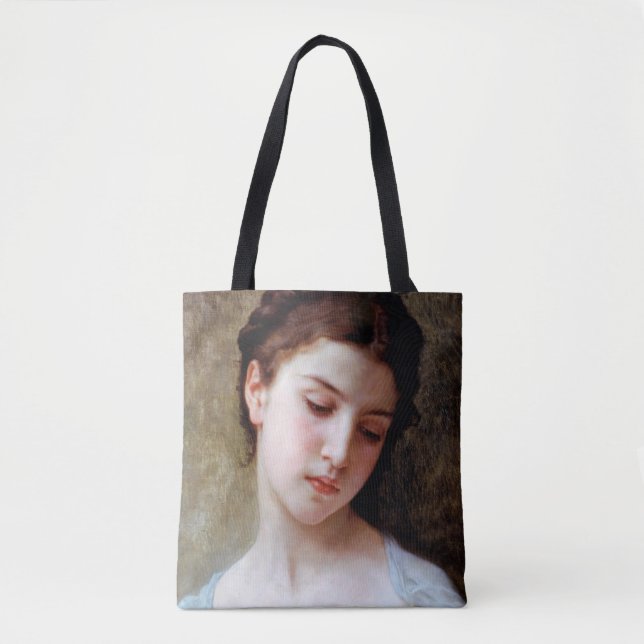 Young Girl, Bouguereau Tote Bag (Front)