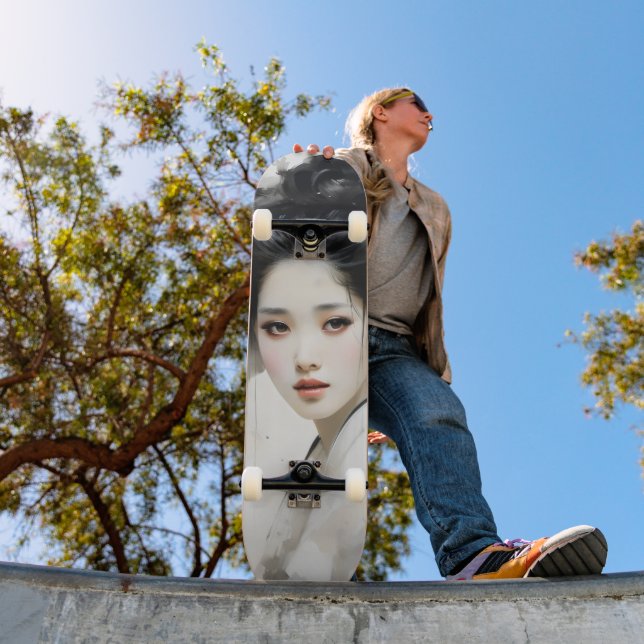 Young Girl Geisha Skateboard (Outdoor 1)