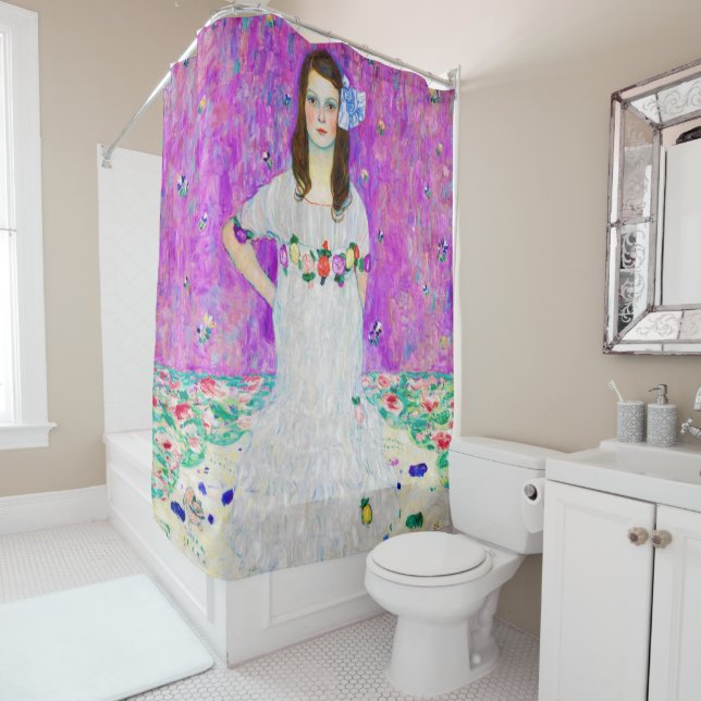 Young Girl, Gustav Klimt Shower Curtain (In Situ)