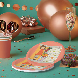 Young Girl Happy Birthday Paper Plate