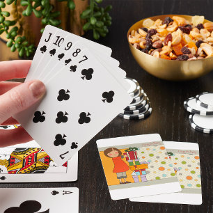 Young Girl Happy Birthday Playing Cards