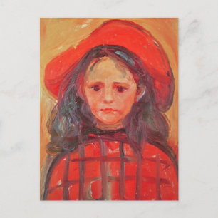 Young Girl in a Red Hat Postcard