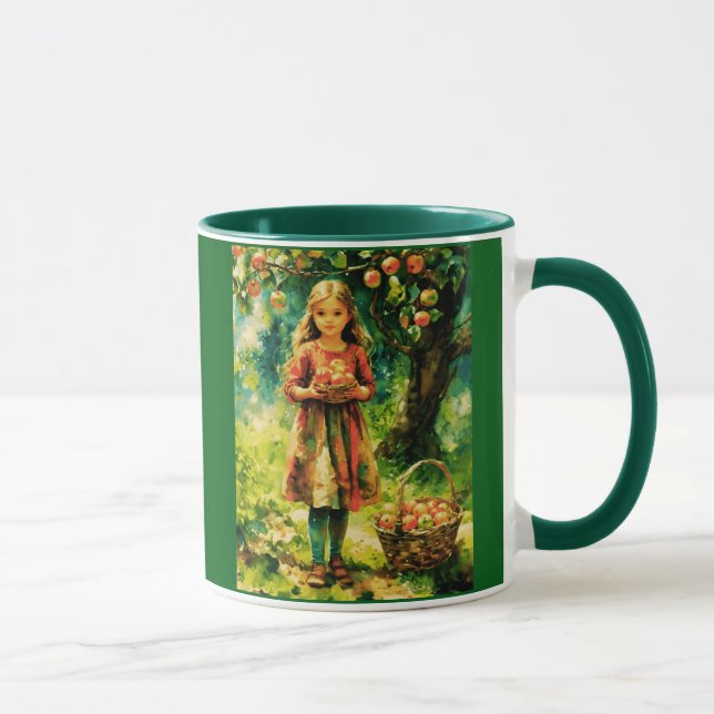 Young Girl in an Apple Orchard  Mug (Right)