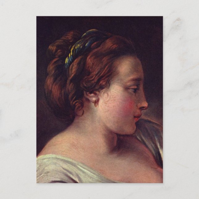 Young Girl Jeune fille by Francois Boucher Postcard (Front)