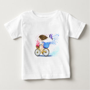 Young Girl On A Bike Baby T-Shirt