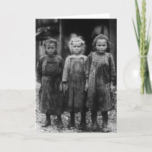 Young Girl Oyster Shuckers, early 1900s Card