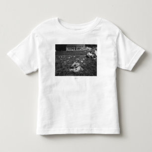Young Girl Picking Cranberries Photograph Toddler T-Shirt