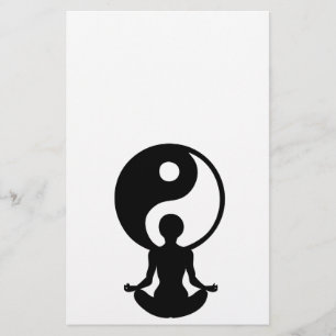 Young girl practicing yoga flyer
