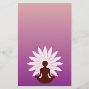 Young girl practicing yoga flyer