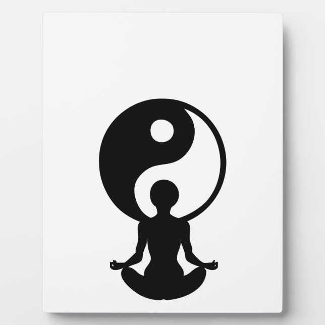 Young girl practising yoga plaque (Front)