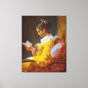 Young Girl Reading by Jean-Honore Fragonard Canvas Print