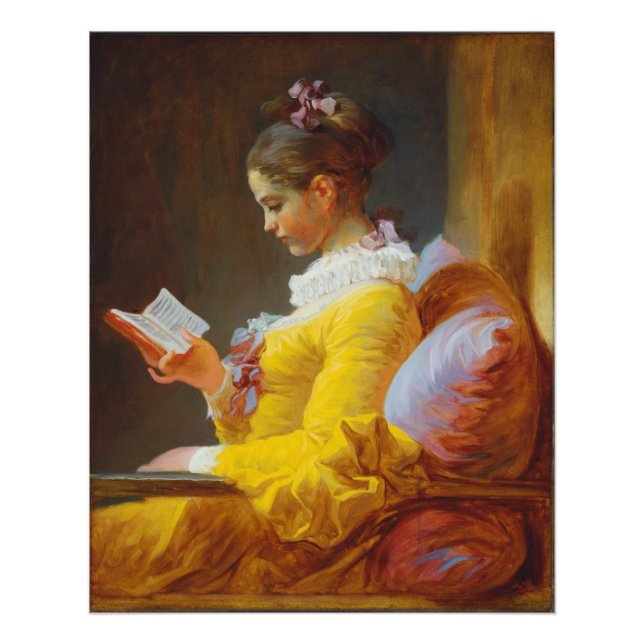 Young Girl Reading by Jean-Honore Fragonard, Large Photo Print (Front)