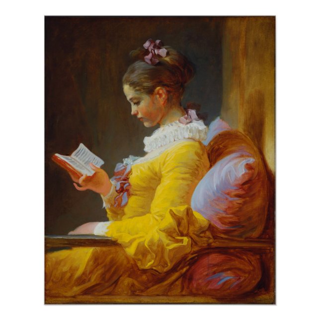 Young Girl Reading by Jean-Honore Fragonard Poster (Front)