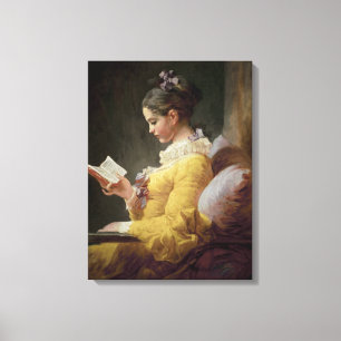 Young Girl Reading, c.1776 Canvas Print