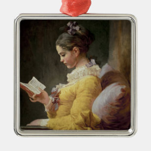 Young Girl Reading, c.1776 Metal Tree Decoration